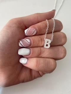 CADENA LETRAS ✪ | Acero Blanco - Romana Accesorios