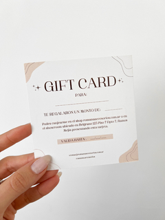 Gift Card Fisica | REGALALE EL MONTO QUE DESEES :) - comprar online