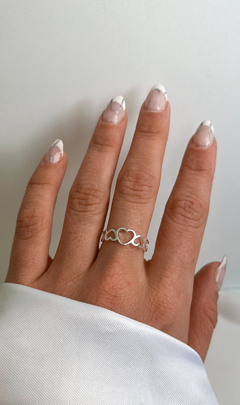 Anillo Fivehearts | Acero Blanco en internet