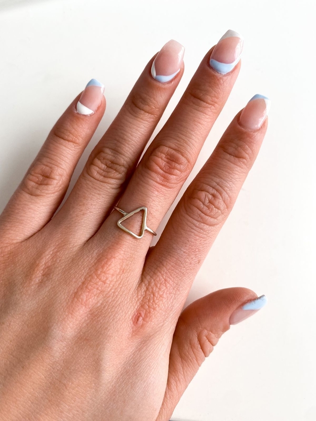 Anillo Triangulo Plata 925