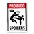 Placa Decorativa Proibido Spoilers 24x16 cm