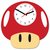 Relógio de Parede Geek Mario Bros Cogumelo Vermelho 30 cm