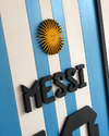 Cuadro Messi hecho en madera 50x25cm