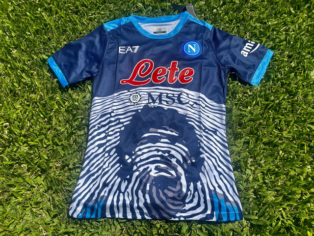 Camiseta Napoli Azul 2021 22 Homenaje a Maradona