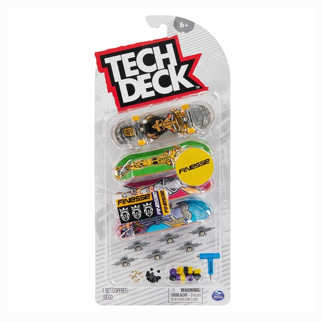 Tech Deck Kit 4 Skate de Dedo Coleção Finesse 2891 Sunny Spin Master