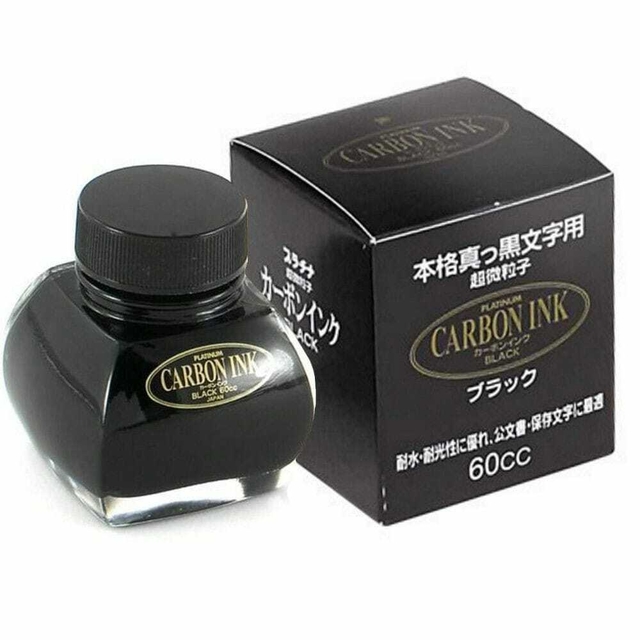 Tinta Para Caneta Tinteiro Platinum Carbon Ink Black 60ml 1500
