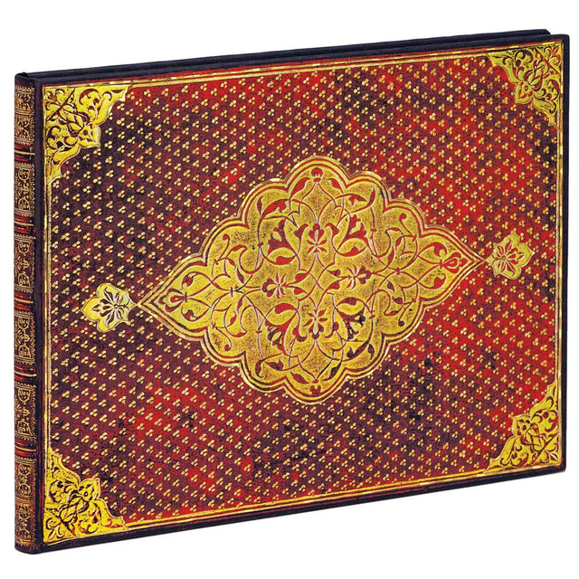 Caderno Paperblanks 23x18cm Pautado Golden Trefoil Capa Dura