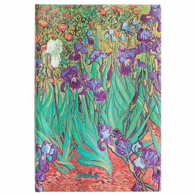 Paperblanks Agenda 2024 Semanal Capa Dura 14 x 9,5 Cm Van Gogh’s Irises 0425-7