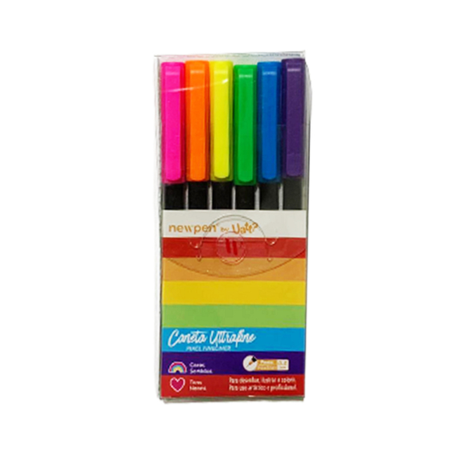 Caneta Newpen By Uatt Com 6 Ultrafine Pixel Tons Neon 0.5mm