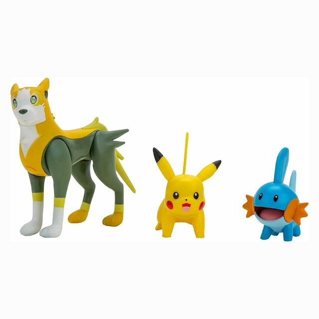 Pokémon Battle Figure Pikachu + Mudkip + Boltund 2603 Sunny Jazwares