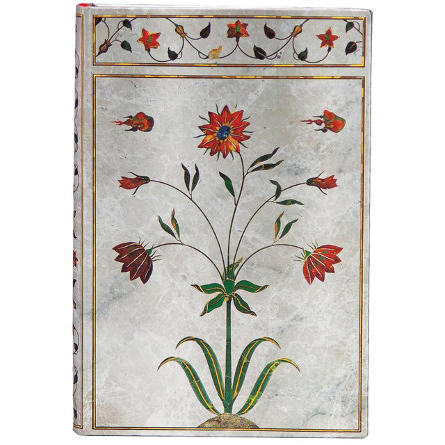 Caderno Paperblanks 14x9,5cm Pautado Taj Mahal Flowers Mumtazl 6392-6