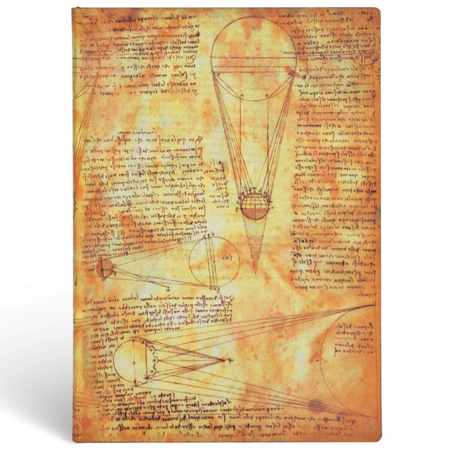 Caderno Paperblanks 18x13cm Pautado Leonardo's Sketches Sun & Moonlight 44567