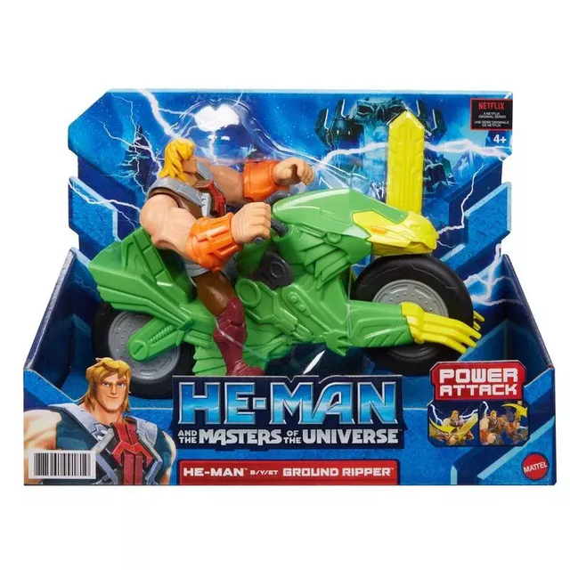 Boneco E Veículo Masters Of The Universe He-Man Ground Ripper Mattel Hbl75