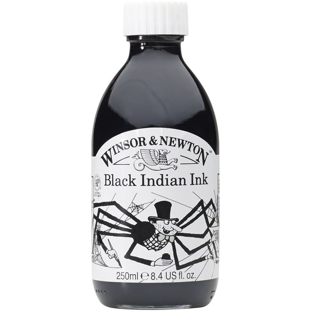Tinta Nanquim Winsor & Newton Black Indian Ink 250ml 1040030