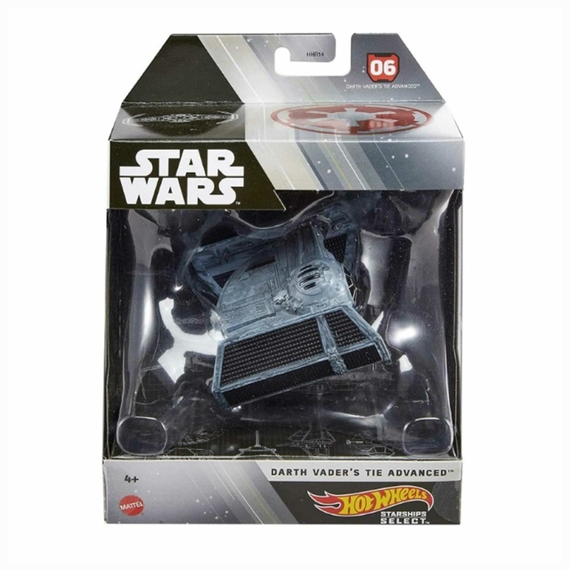 Hot Wheels Star Wars Starships Select Darth Vader Tie Advanced 06 Hhr14 Mattel