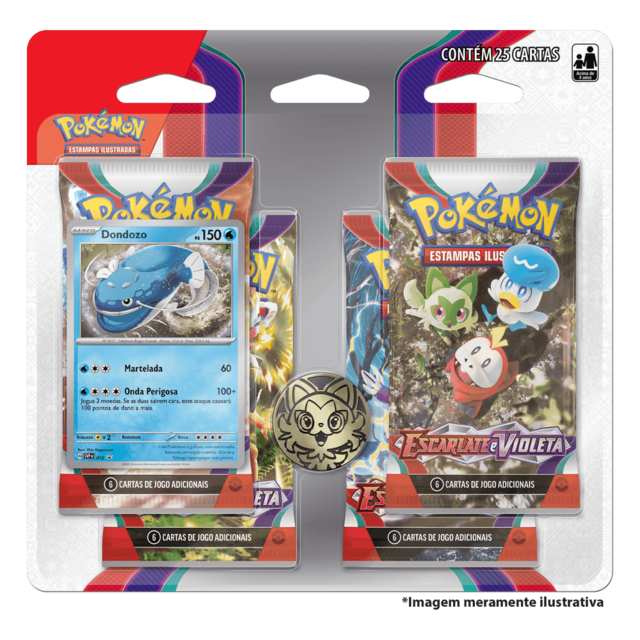 Pokémon Blister Quadruplo Dondozo Com 25 Cartas Escarlate E Violeta 1 Copag 184-41112
