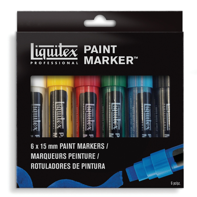 Marcador Liquitex Paint Marker Com 6 Cores Básicas 4690001