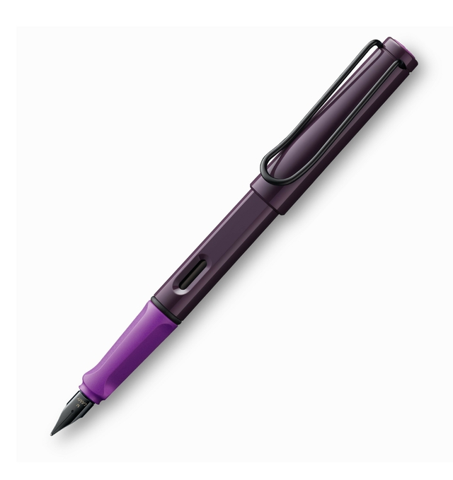 Caneta Tinteiro Lamy Safari Violet Blackberry Pena Grossa Coleção Exclusiva