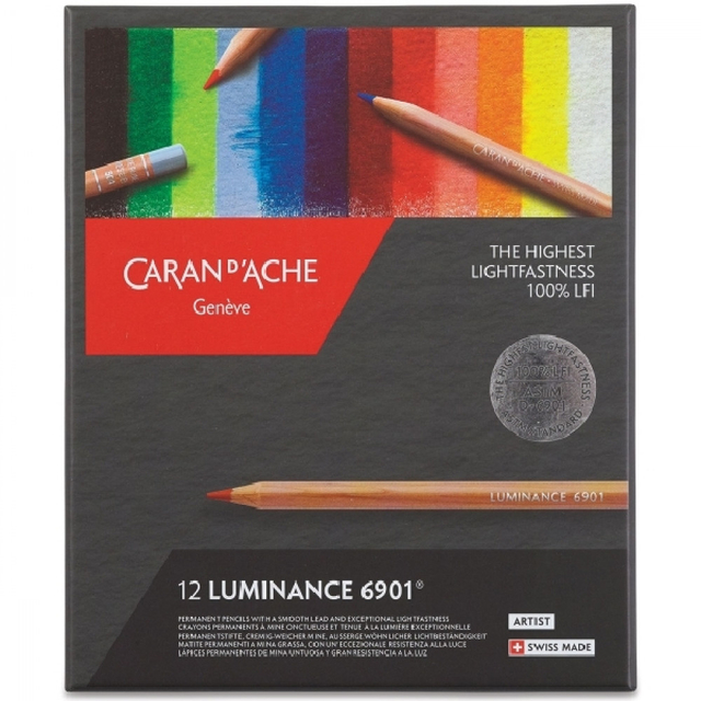 Lápis De Cor Caran Dache Luminance 12 Cores 6901712