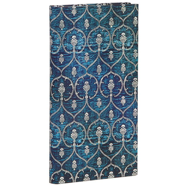 Caderno Paperblanks 18x9,5cm Pautado Blue Velvet Slim 63889
