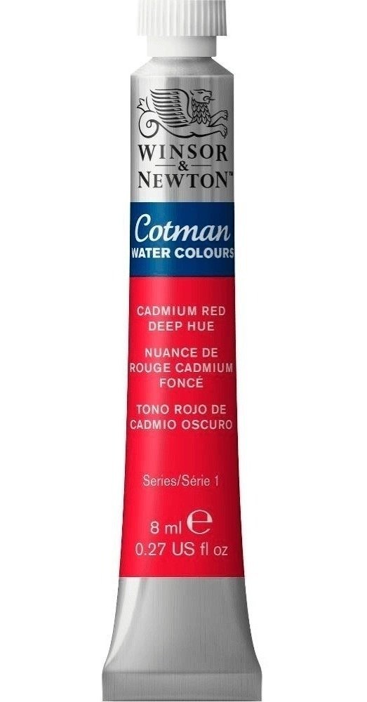 Aquarela Winsor & Newton Cotman 8ml Cadmium Red Deep 0303098