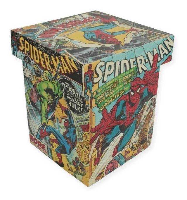 Caixa Spider Man Amazing Porta Treco Marvel Mabruk 274122