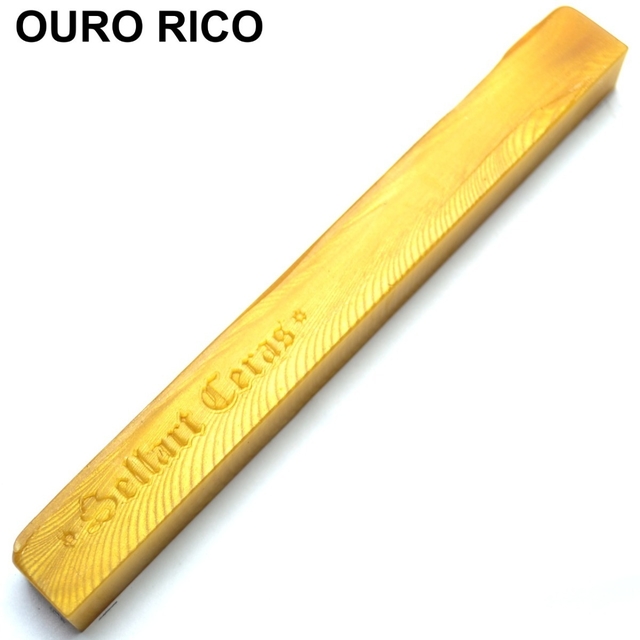 Bastão De Cera Flexível Para Lacre Cor Ouro Rico Sellart