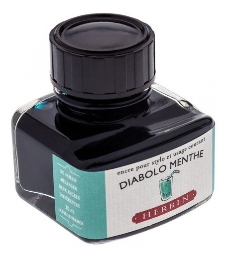 Tinta Para Caneta Tinteiro Diabolo Menthe Herbin 30ml