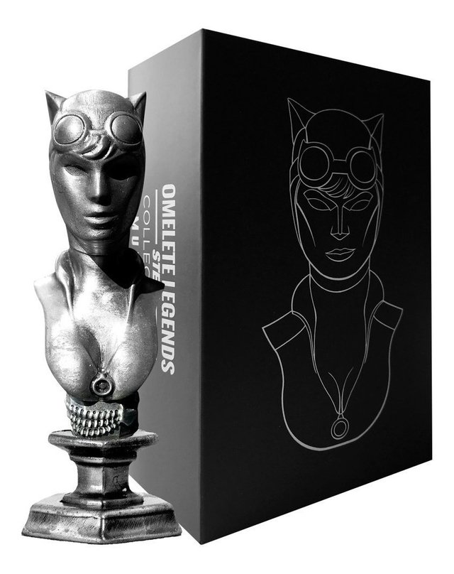 Mulher Gato Mini Busto De Metal Steel Legends Omelete Box