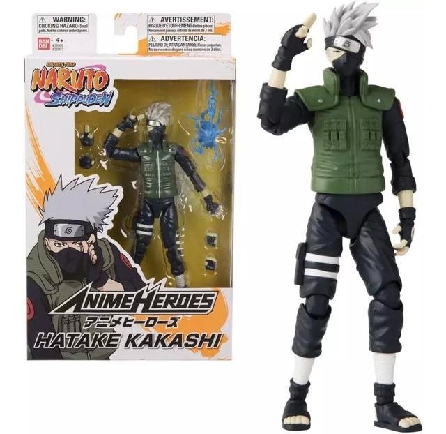 Boneco Naruto Shippuden Anime Heroes Hatake Kakashi Bandai