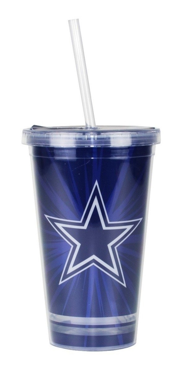 Copo Com Canudo Dallas Cowboys - 480ml - Nfl