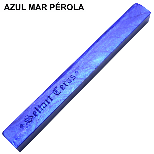 Kit Com 3 Bastão Cera Para Lacre Flexível Azul Mar Pérola Sellart