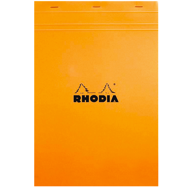 Bloco Notas Rhodia Laranja Quadriculado N°18 21x29,7cm 18200c