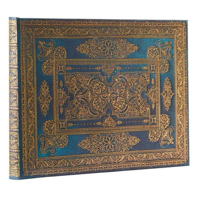 Caderno Paperblanks Blue Luxe Guest Capa Dura Sem Pauta 23x18 cm 9594-1