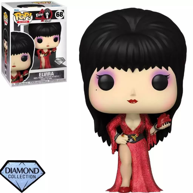 Boneco Funko Pop Icons Elvira 40 Years Diamond 68