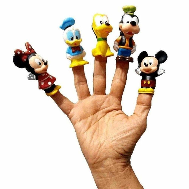 Fantoche De Dedo Dedoches Com 5 Turma Do Mickey Mouse 240 Lider Brinquedos