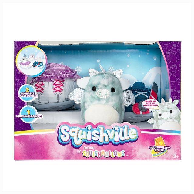 Squishville Mini Squishmallows + 2 Acessórios On Ice 3432 Sunny