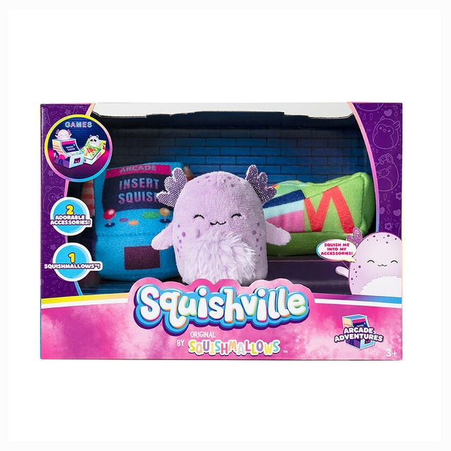 Squishville Mini Squishmallows + 2 Acessórios Arcade Adventures 3432 Sunny