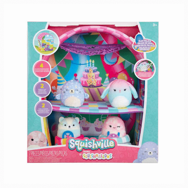 Squishville Playset Palácio Da Diversão Com 4 Pelúcias 3439 Sunny