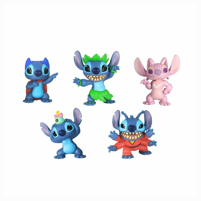 Disney Stitch 5 Mini Bonecos 7 Cm Colecionáveis 3991 Sunny