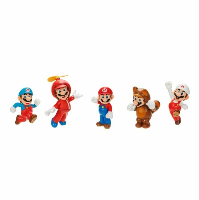 Kit Com 5 Bonecos Transformações do Mario Super Mario Sunny 4230