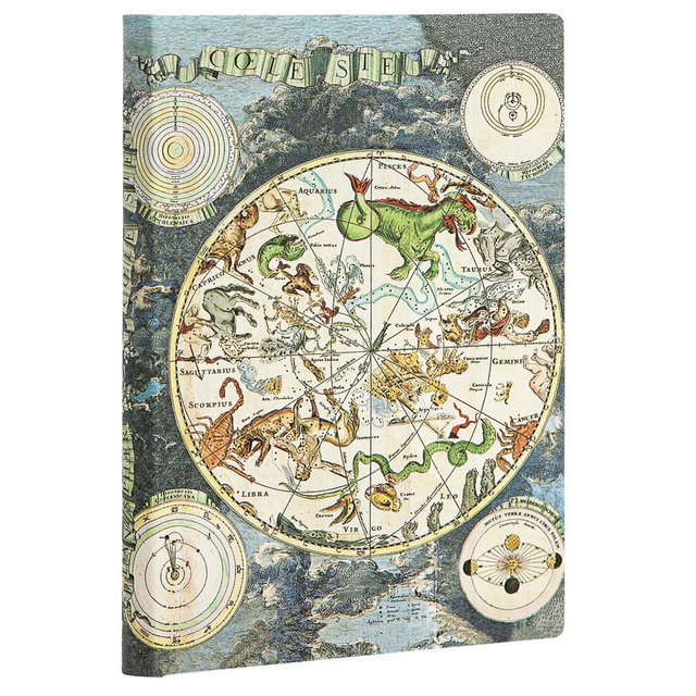 Caderno Paperblanks 14x9,5cm Pautado Celestial Planisphere 5618-8