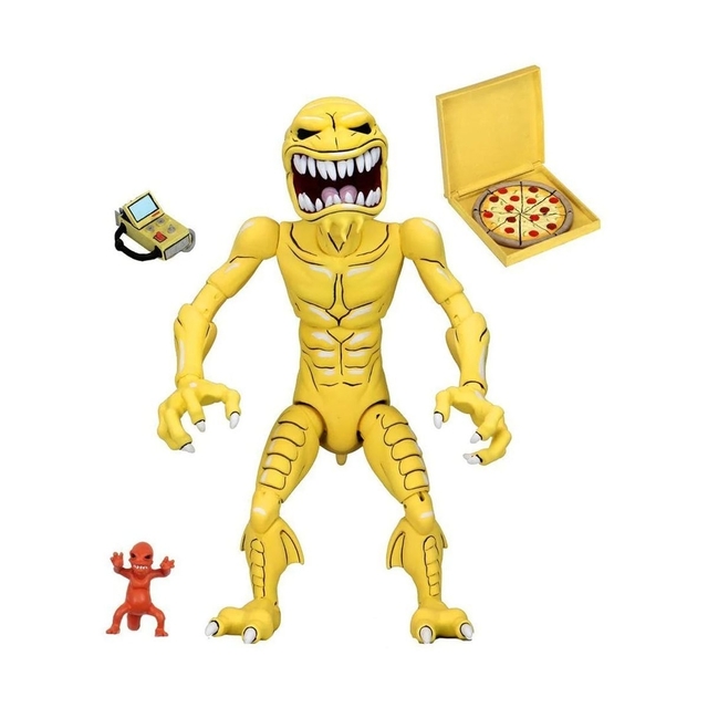 Figura Ultimate Pizza Monster Man Cartoon TMNT Neca Embalagem Aberta