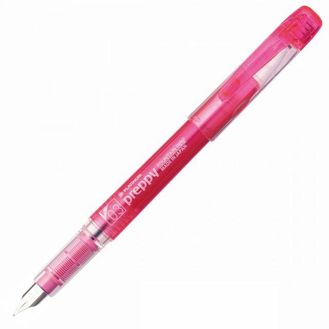 Caneta Tinteiro Platinum Preppy Japão Fountain Pen Rosa Fina 03