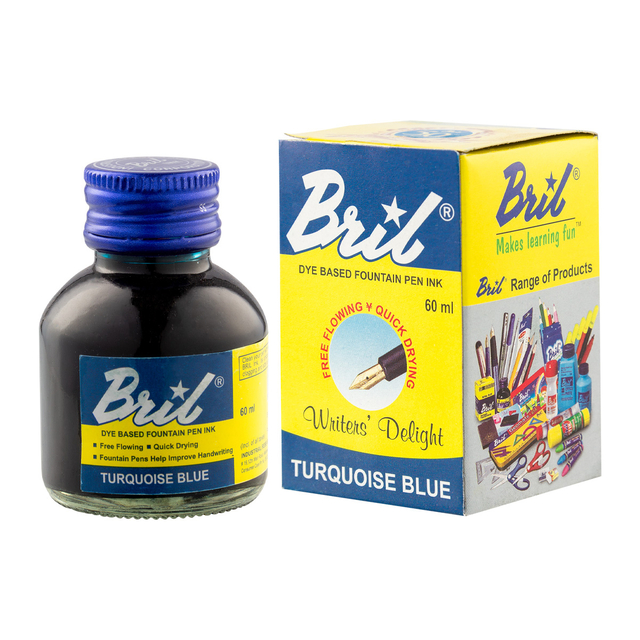 Frasco De Tinta Bril - Turquoise Blue Azul Turquesa 60 ml