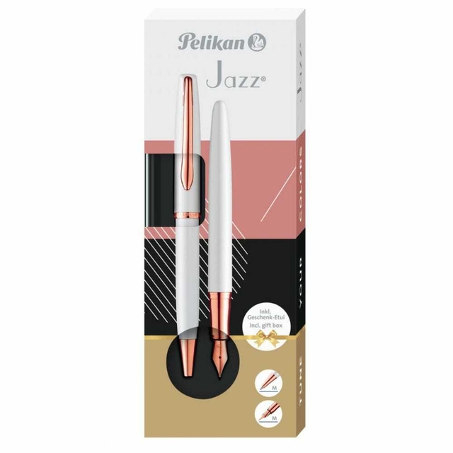 Estojo Caneta Jazz Noble Elegance Tinteiro e Esferográfica Pearl 821865