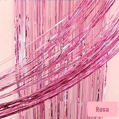 Cortina Metalizada Holografica Rosa