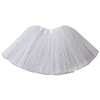 Tutu Blanco Con brillo PLATEADO 28cm largo