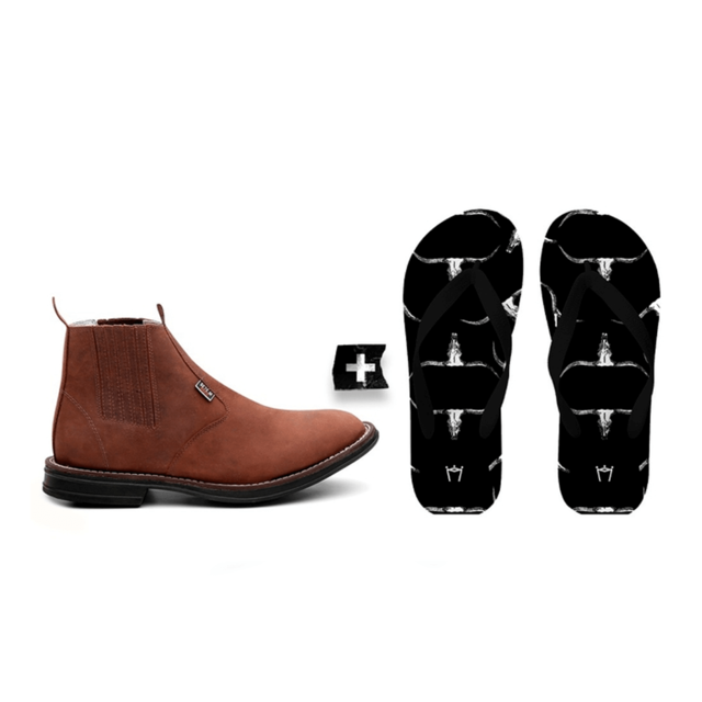 Combo Botina Country Amazonas Chinelo Country Vaqueiro