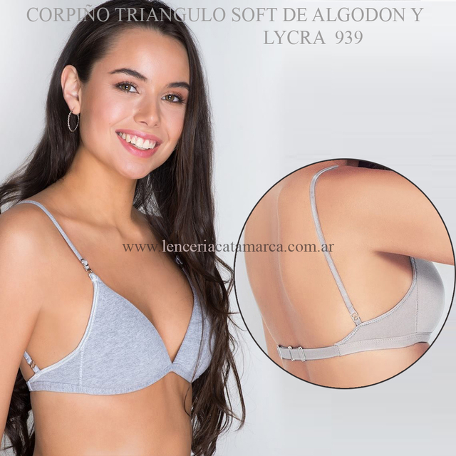 LODY CORPI O TRIANGULO SOFT DE ALGODON Y LYCRA MELANGE 939GME